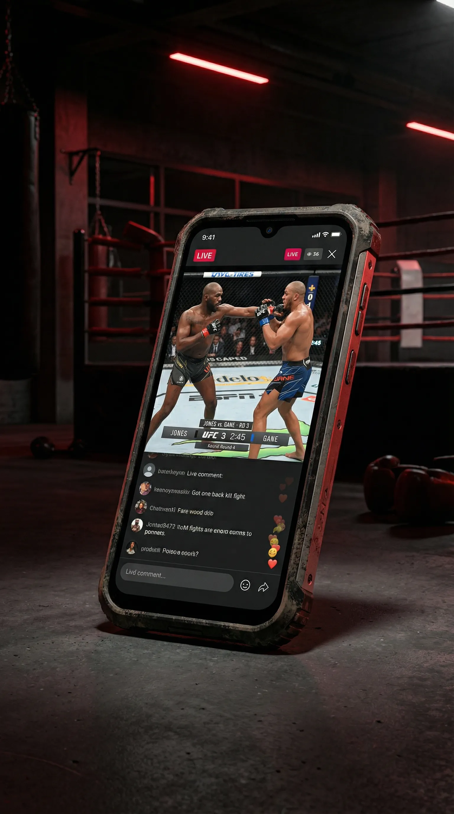 中国老头logodaddy 移动端APP格斗直播界面